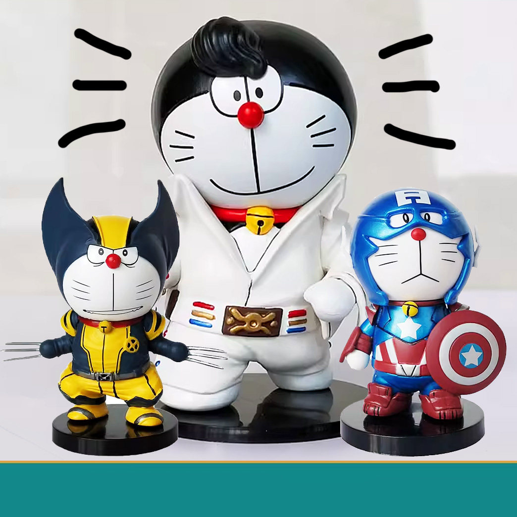 创意礼品COS机器猫音乐猫王模型