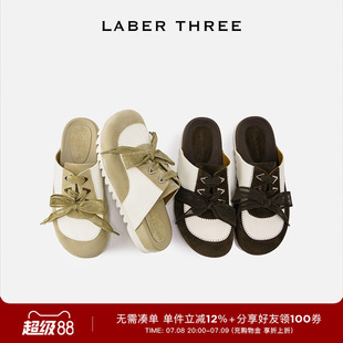 LABERTHREE 随性百搭夹心饼干绊带经典 勃肯面包鞋 街头感运动鞋