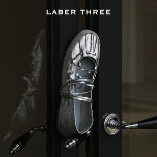 LABERTHREE2026春季新品半塘主义绕带芭蕾鞋日常时髦平底休闲女鞋