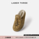 LABERTHREE秋冬新品 南法海岸毛毛博肯拖一脚蹬厚底保暖休闲包头拖