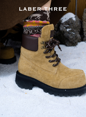LABERTHREE 25秋冬新品漫步山野米奇头马丁靴保暖时尚短靴大黄靴