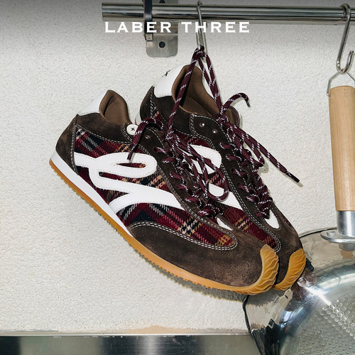 大头经典复古格纹德训鞋