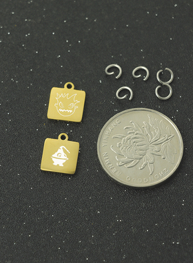 ff14职业吊坠定制游戏周边爆弹怪钛钢宝石兽吊牌钢色方形激光饰品