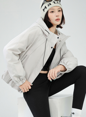 短款90%白鸭绒冲锋衣女2025冬季户外三防保暖休闲羽绒服小个子