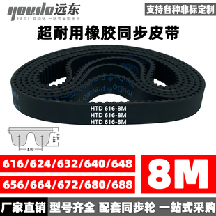640 648 680 624 688 672 632 664 橡胶同步带HTD8M616 656