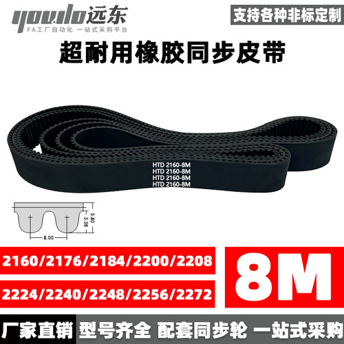 橡胶同步带皮带齿形传动带8M