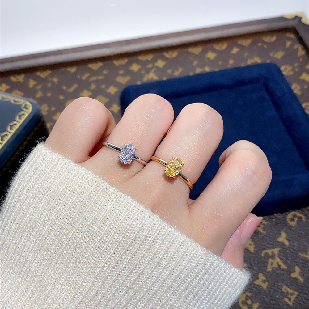 小鸽子蛋钻戒925纯银黄钻蛋形1克拉简约轻奢通勤戒指单钻极简网红,饰品/流行首饰/时尚饰品新,银饰戒指,淘宝优惠券,粉丝福利购,淘宝优惠卷