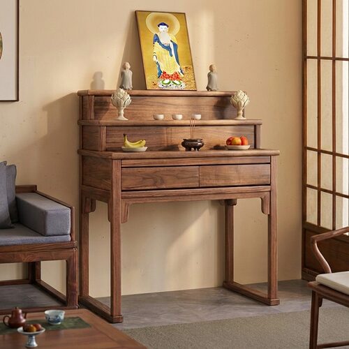 三层实木神台供桌香案家用香火桌