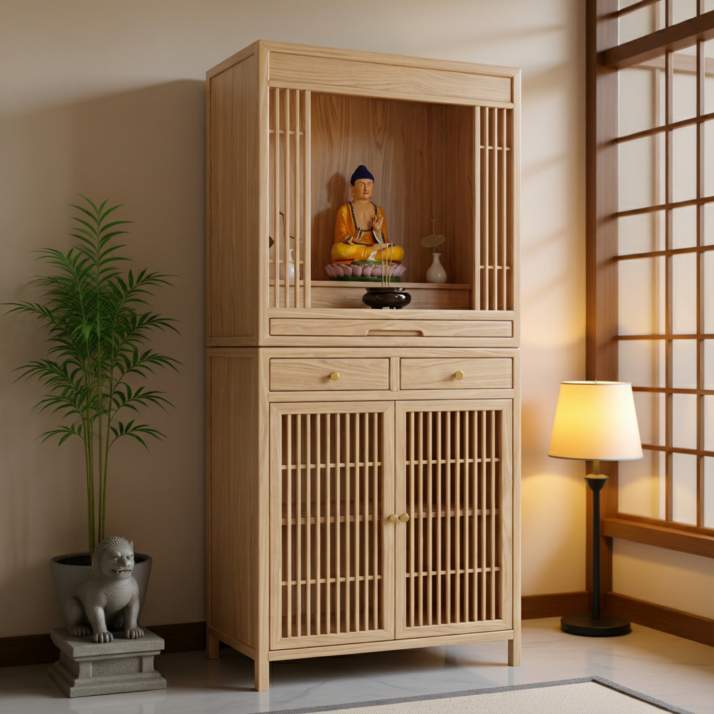 黑胡桃木佛龛新中式立柜佛台供桌家用菩萨柜子佛柜简约财神爷柜子,住宅家具,供桌,淘宝优惠券,粉丝福利购,淘宝优惠卷