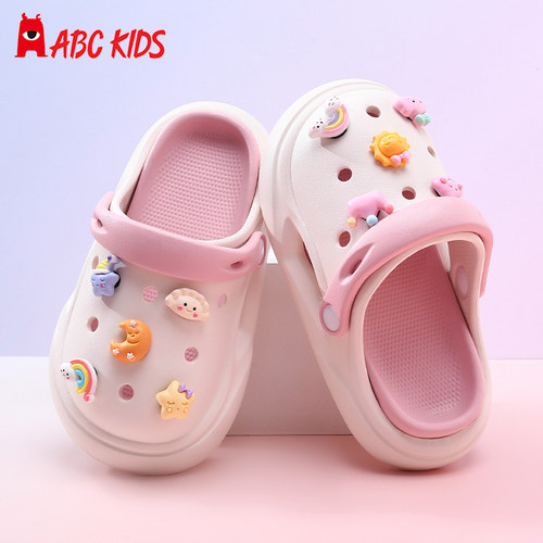 Abckids女童洞洞鞋儿童沙滩鞋