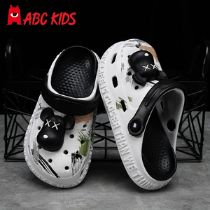 Abckids男童洞洞鞋软底防滑室内外穿卡通儿童凉拖鞋中大童女童软