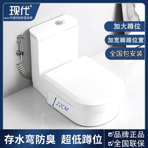【现代】免挖坑下沉蹲坐两用马桶