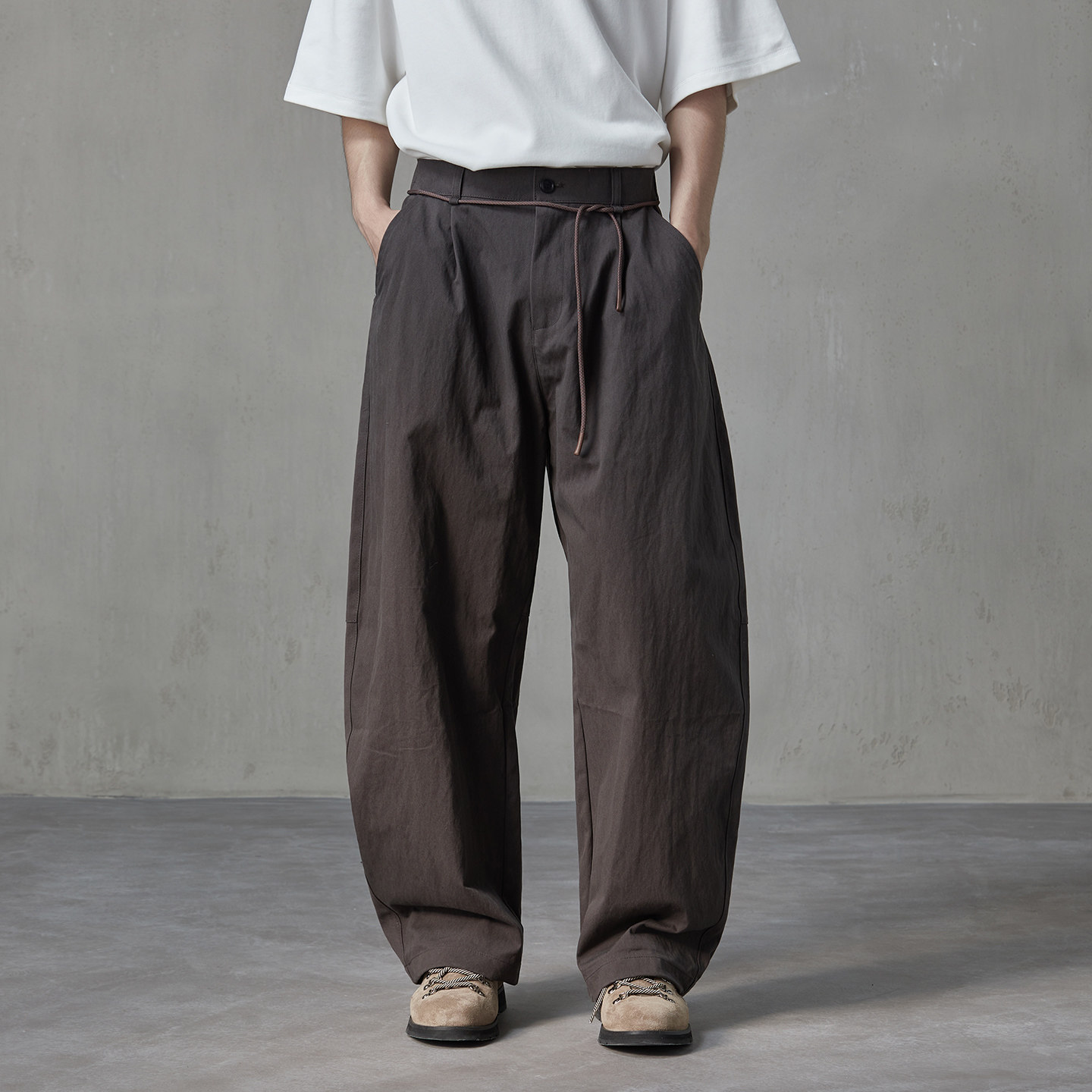 hebbles/亨佰仕美式复古高级感长裤子男士韩版百搭宽松休闲裤