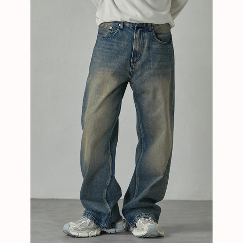 毛边潮流Holocene牛仔裤亨佰仕