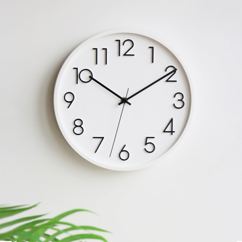 MJK现代简约挂钟客厅静音