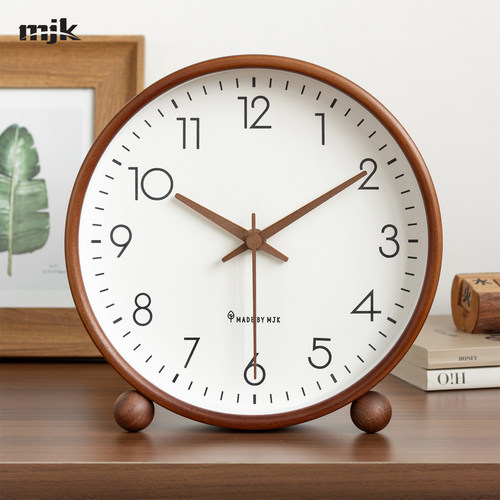 MJK实木静音座钟2026新款摆台