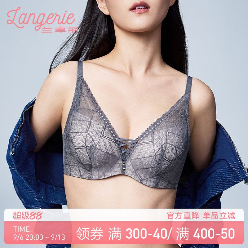 兰卓丽内衣女几何感花边豹纹元素