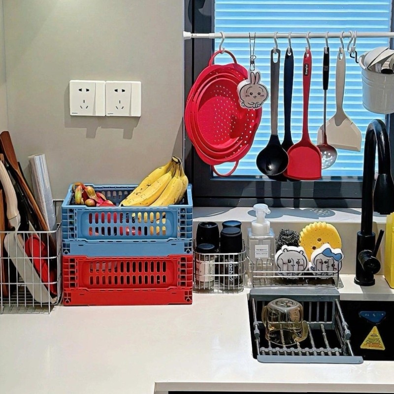 【厨房好物】水果蔬菜鸡蛋收纳筐厨房置物架家用桌面杂物筐果篮,收纳整理,零食收纳筐,淘宝优惠券,粉丝福利购,淘宝优惠卷