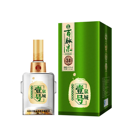 山东济南特产 百脉泉酒泉城壹号34度 百脉泉清照34度酒 特价包邮