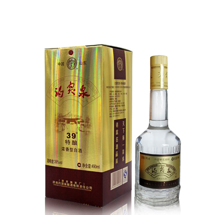 山东鲁酒特产白酒 39度趵突泉特酿白酒 39度白趵 正品包邮