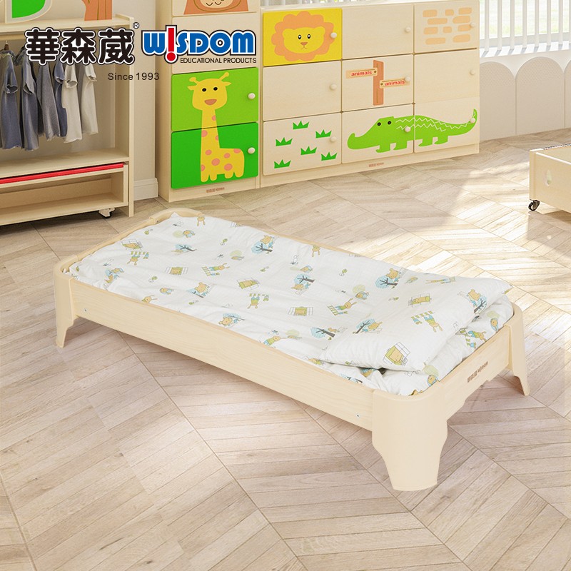 华森葳幼儿园实木儿童床堆叠床托育早教宝宝午休床上下铺抽屉床