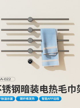 德国奥享暗装电热毛巾架