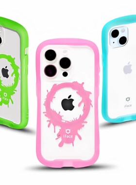 iFace荧光磁吸透明钢化玻璃防摔手机壳适用苹果iPhone 14 pro max/15 Pro Max透明手机保护套硬壳Hamee