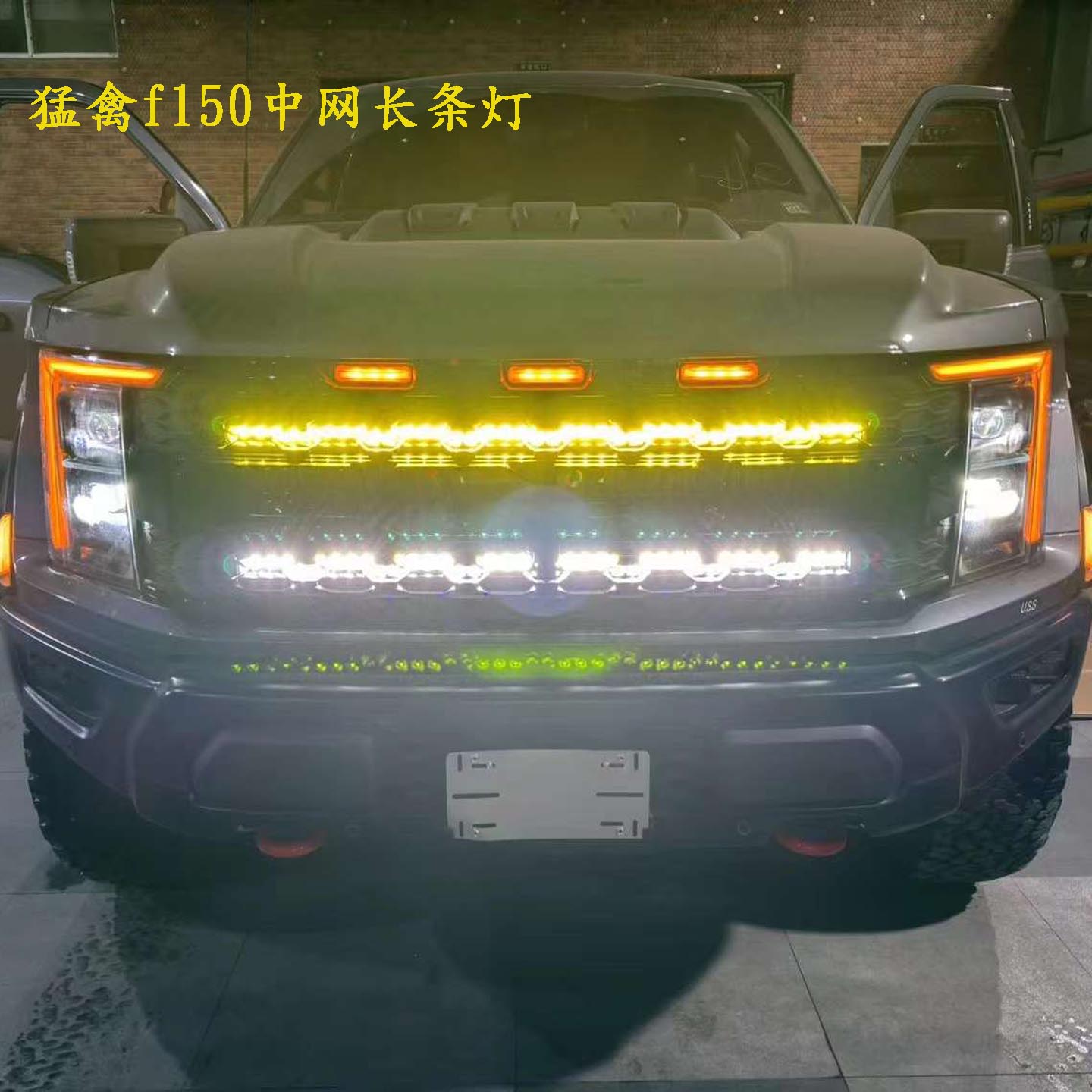 09-25款猛禽F150中网长条灯