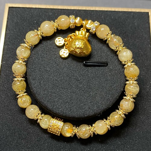 约7mm 金发晶 福气满满  札机拉姆 财神