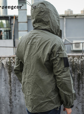 爱默生PCU战术外套男秋款风衣夹克连帽户外通勤薄款外套透气耐磨