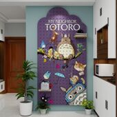 德国品质实木洞洞板置物架遮挡玄关入户潮流马卡龙墙面图案装 饰收