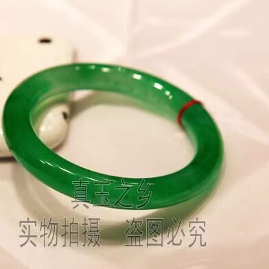 收藏级精品缅甸老坑翡翠色冰种圆条款手镯满色阳绿色玉手镯子送礼