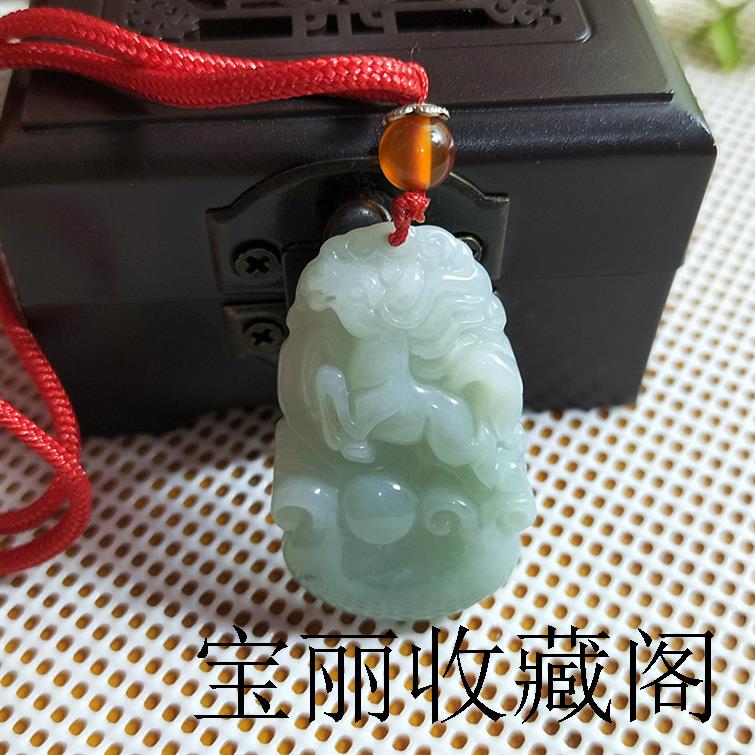 翡翠色十二生肖玉佩鼠牛虎兔龙蛇马羊猴鸡猪狗吊坠男女款项链挂件
