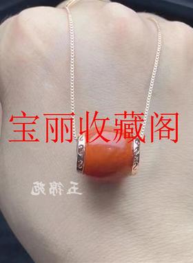 冰糯种红翡路路通玉吊坠玉石挂件