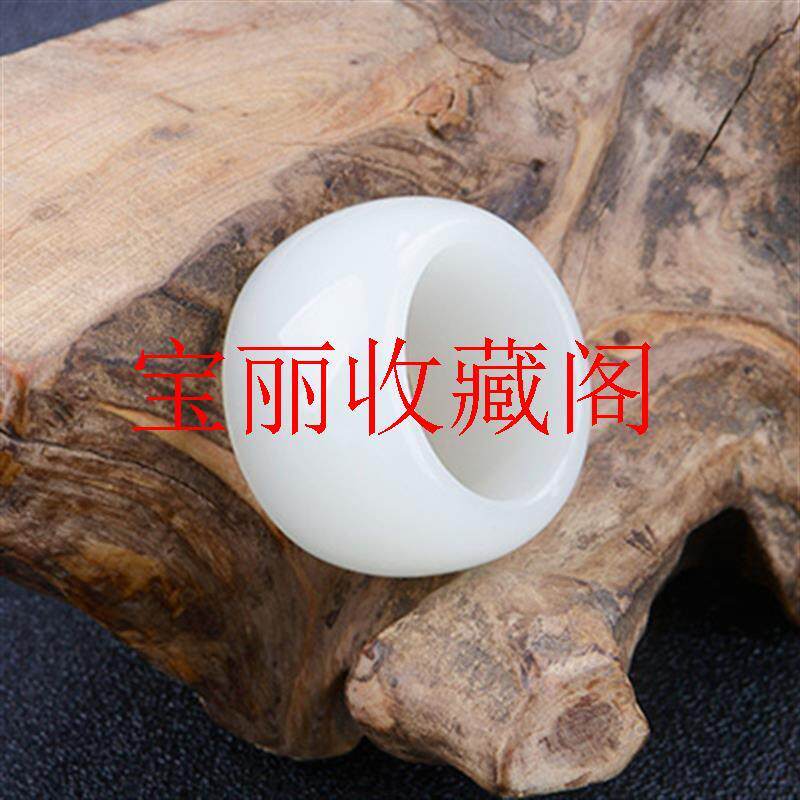 羊脂级白玉扳指男女同款羊脂白玉