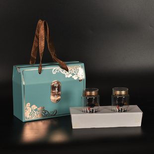 通用西洋参灵芝孢子粉礼品盒三七粉铁皮石斛红黑枸杞包装盒手提袋