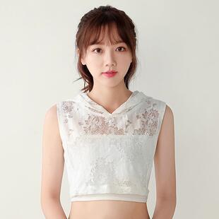 新款薄蕾丝连帽子假领子百搭女假领春秋冬夏季高档内搭配毛衣卫衣