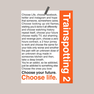 猜火车电影海报选择生活trainspotting经典对白家居装饰画报