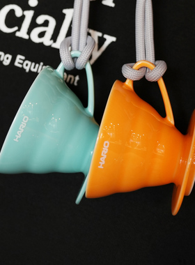 HARIO品鉴杯陶瓷咖啡杯迷你便携品香杯V60试饮杯户外带挂绳45ml