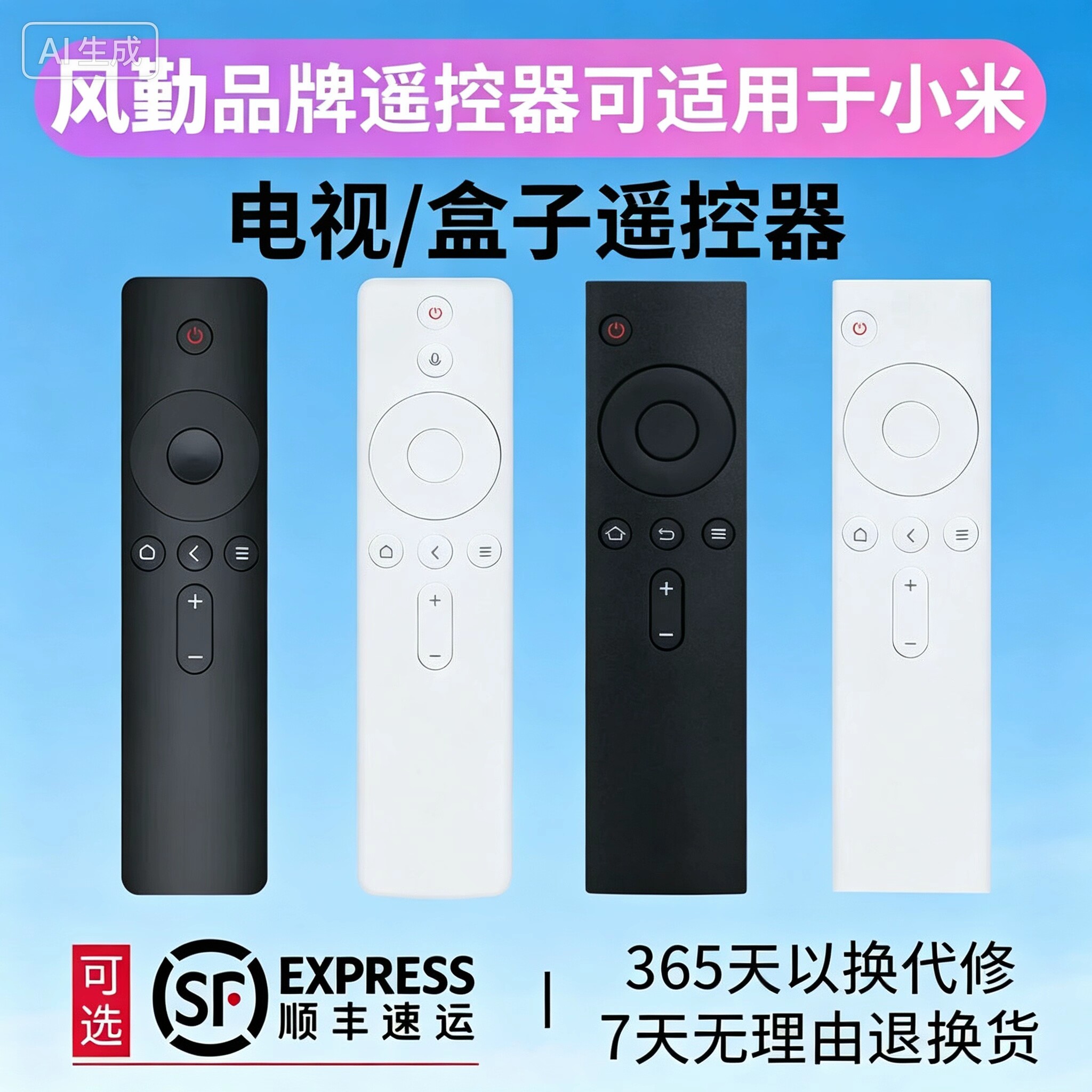 风勤品牌遥控器可适用于小米电视遥控器通用款电视机2/3/4S代增强版4A/4C 32寸机顶盒红外线蓝牙万能遥控板