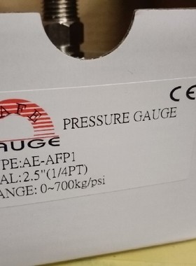台湾华记压力表AE-AFP1不锈钢轴向700kg
