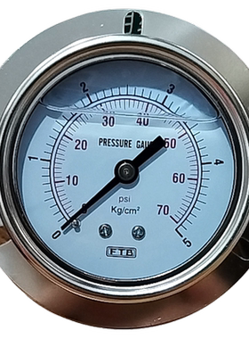 台湾FTB轴向不锈钢压力表323.71.22 60MM5 KG/CM2/PSI CBM 1/4