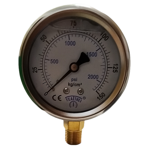 雅德60yn019径向耐震压力表不锈钢150kg2000psi1/4PT 60MMYEATHEI