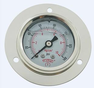 YEATHEL钢网清洗机压力表Y-40ZT/0-10KG/140PIS1/8耐压