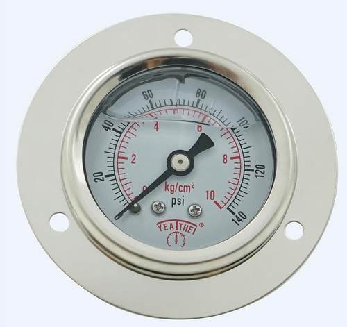 YEATHEL钢网清洗机压力表Y-40ZT/0-10KG/140PIS1/8耐压