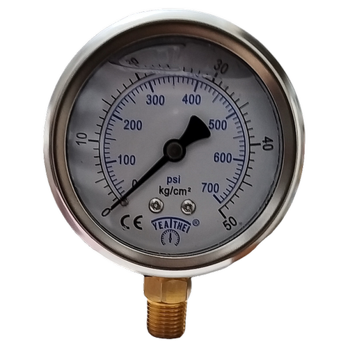 雅德60yn019径向耐震压力表不锈钢50kg700psi 1/4PT 60MM YEATHEI