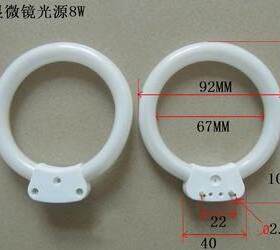 10W显微镜灯管 两针扇型荧光环形灯管内径65MM外径92MM