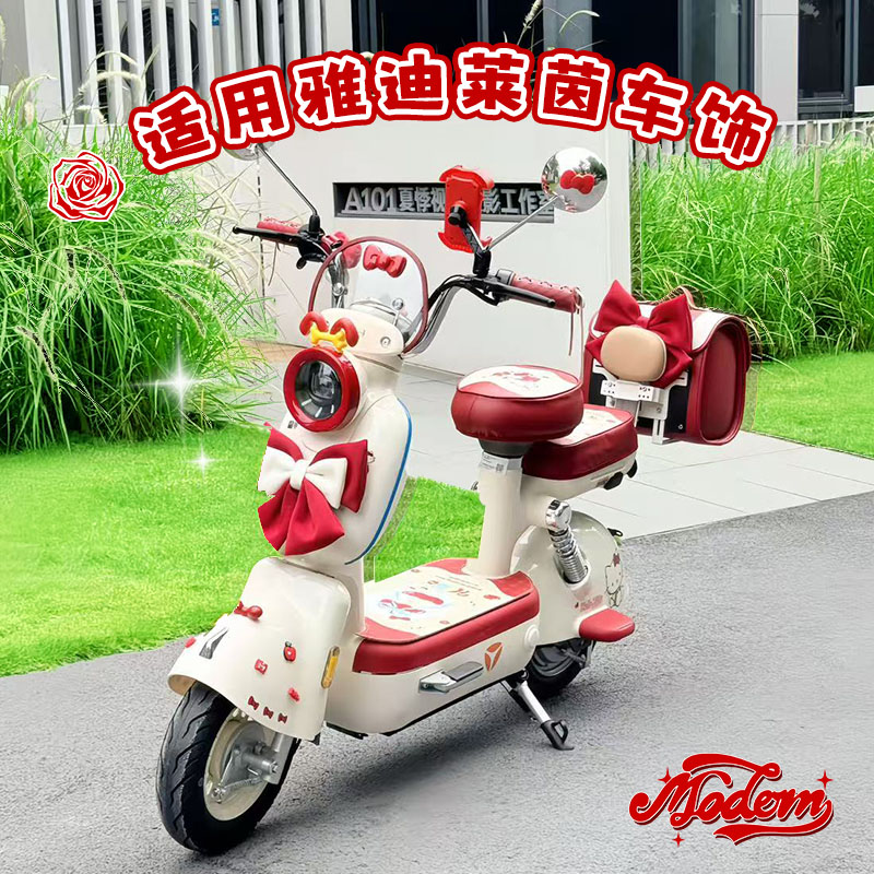 适用雅迪摩登莱茵80装饰电动车