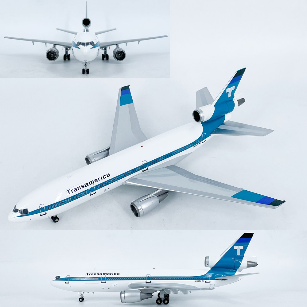 1:200跨美航空 dc-10客机n103tv飞机模型合金成品aviation