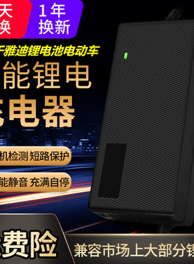 雅迪锂电池电动车自行车充电器24V36V2A 48V10AH42V2A54.6V3A包邮
